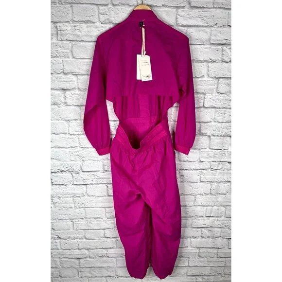 ATHLETA X ALICIA KEYS Women's Hot Pink Utility Jumpsuit NWT Size 6 - Picture 9 of 9